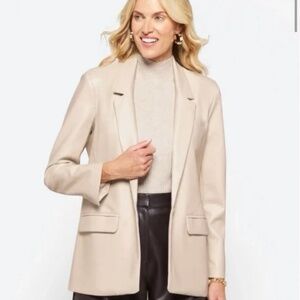 Steve Madden Audrey faux leather blazer l NWOT l Size Medium